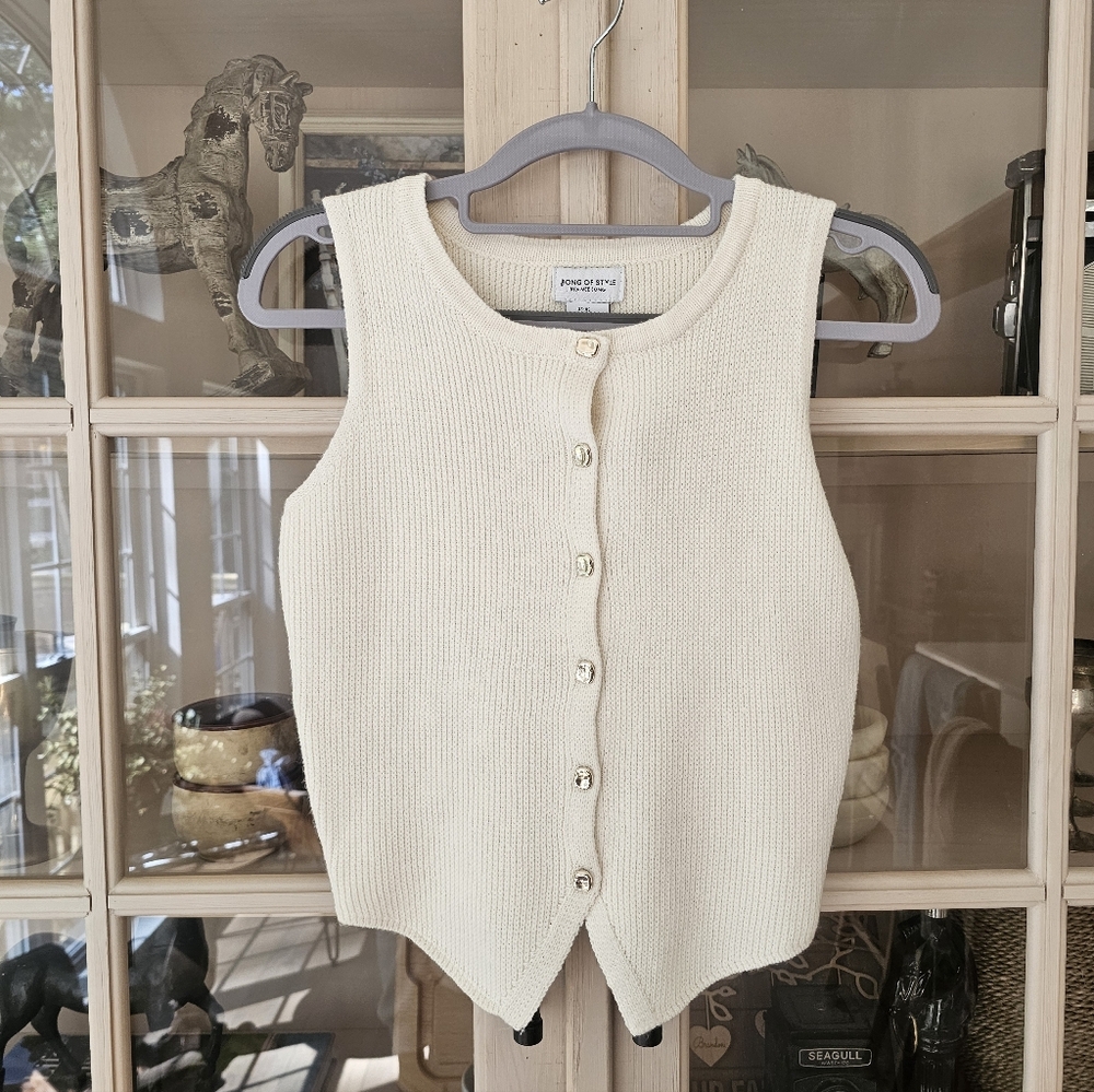 Song Of Style Aimee Song Sweater Button Vest — image 3 of 8